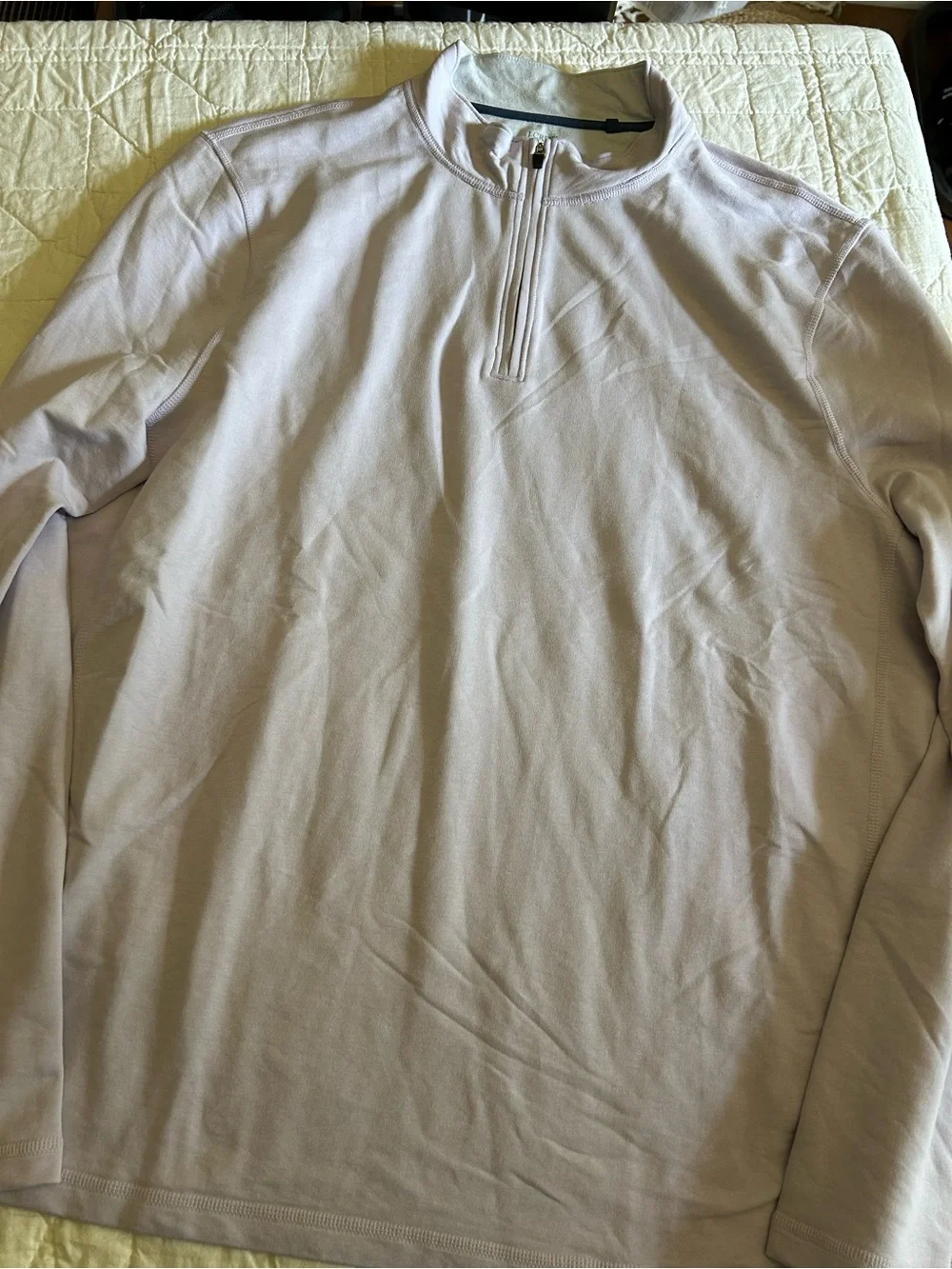 J. Crew Light Lavender Performance Quarter-Zip